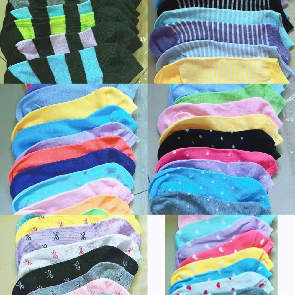 Women's Moisture-Wicking Short Socks, Solid Color, Summer Style