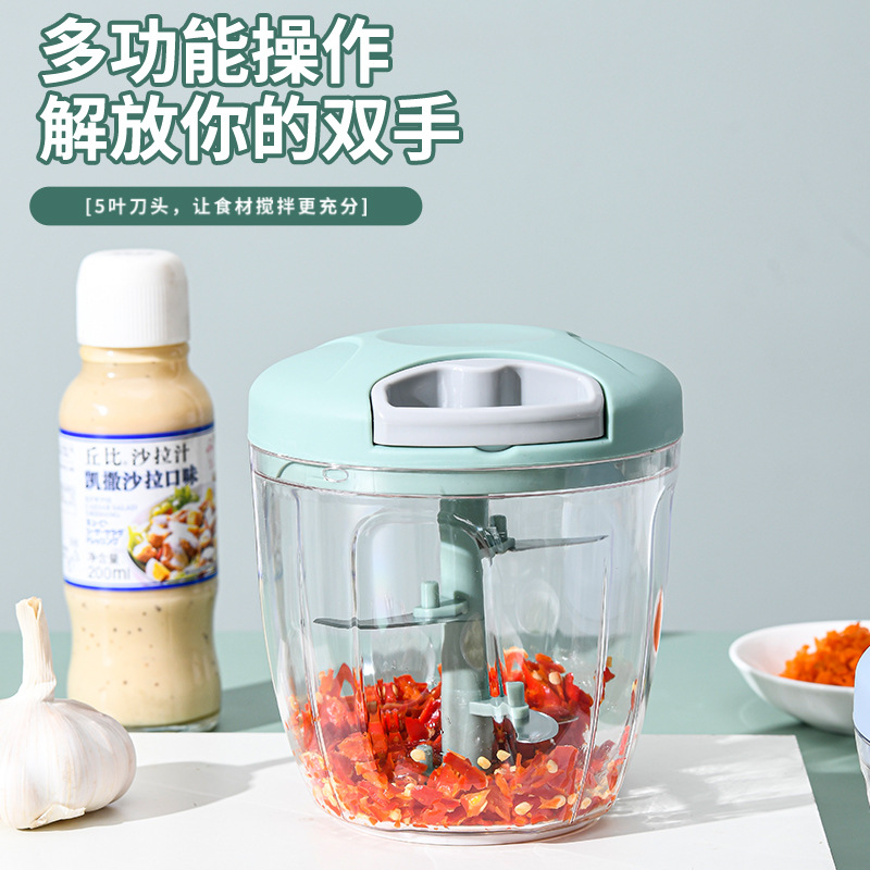 Garlic press, manual garlic press, multifunctional garlic crusher, ginger garlic grinder food supplement grinding machine, kitchen mini garlic mixer - 4