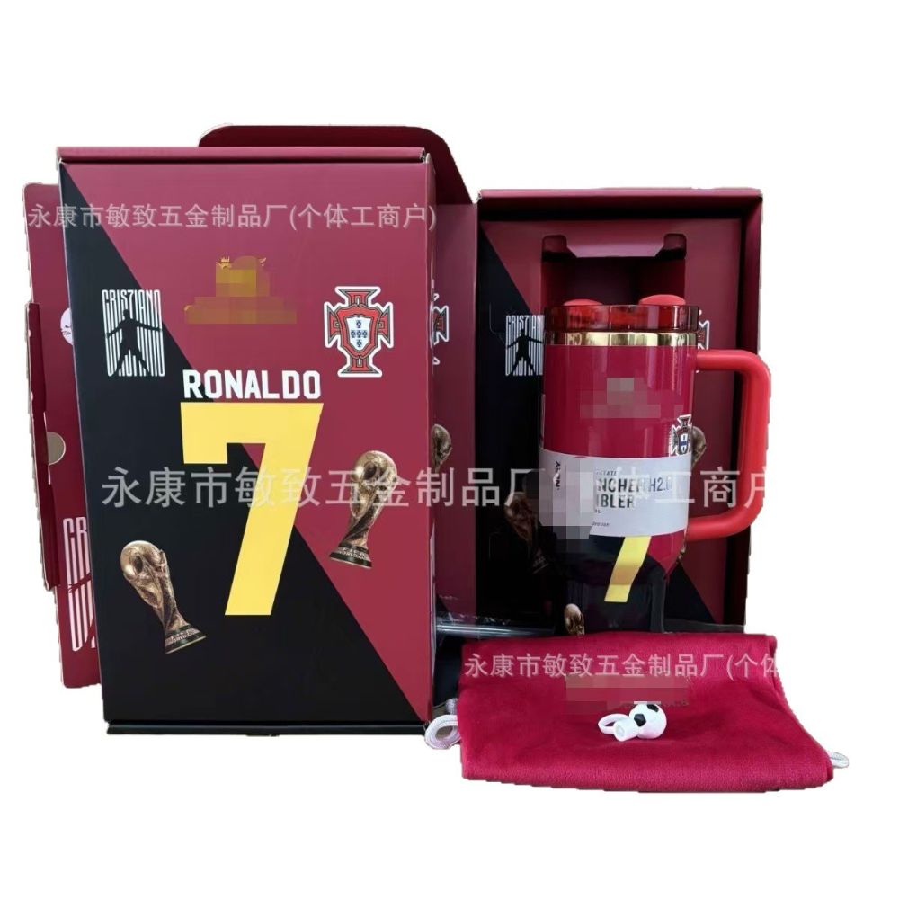 New Cross-Border Large Capacity 40oz Stanley-Style Insulated Tumbler Giant Straw Cup, FIFA World Cup USA Canada Mexico Edition