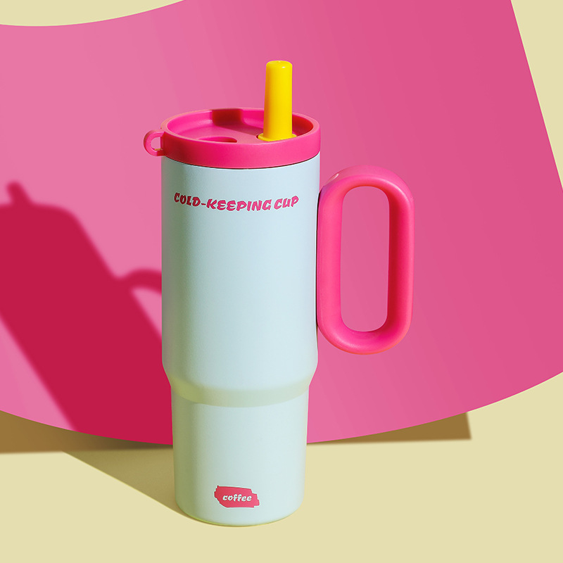 Ice Ba cup large capacity 316 stainless steel ceramic lined thermos cup, special car water cup, lightweight with a luxurious and premium feel. - 9