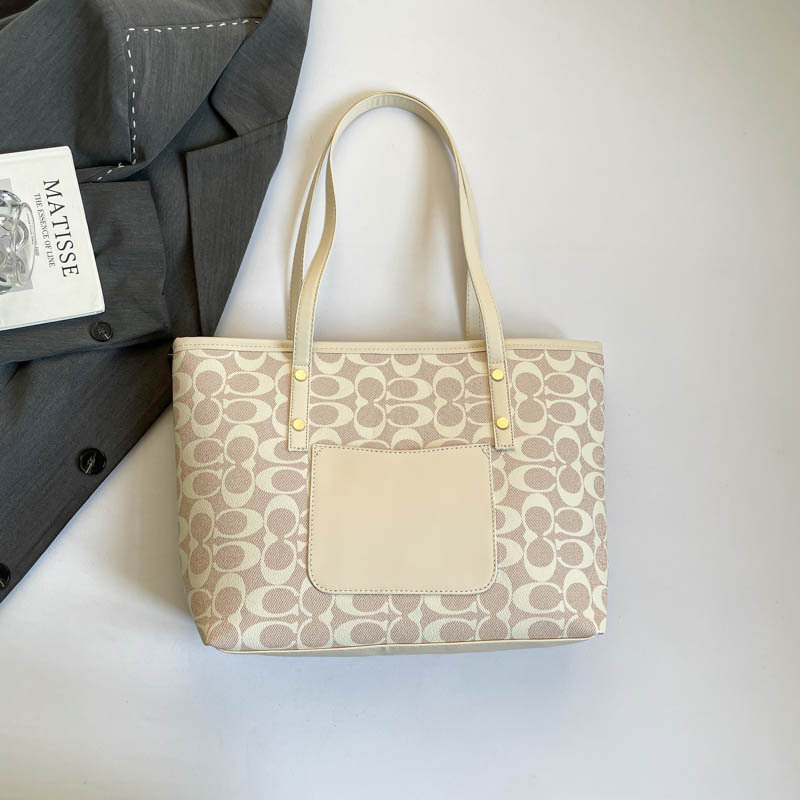 Classic Zipper Tote Bag, Daily Commute Shoulder Handbag, Large Capacity, Multiple Colors Available - 6