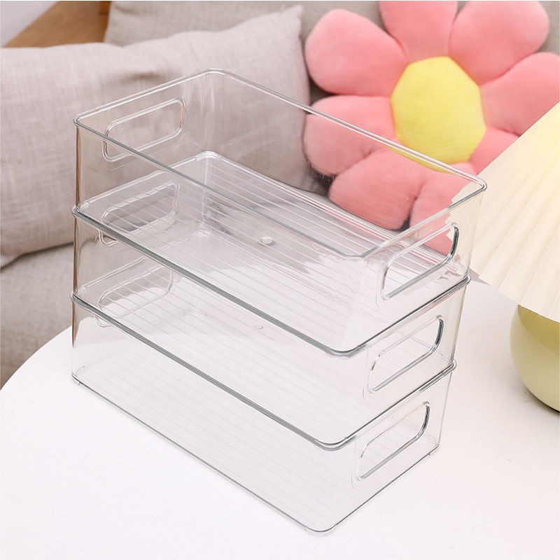 Transparente Acryl-Aufbewahrungsbox, rechteckig, für Schreibtisch
