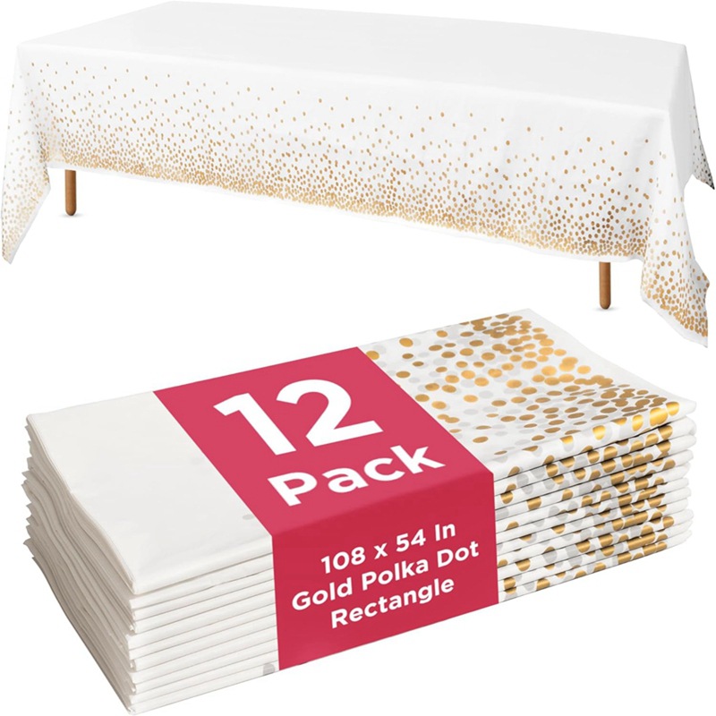 Cross-border Disposable Plastic Tablecloth Thickened Waterproof Table Cover Party Oil-proof Leak-proof Outdoor Dinner Picnic Cloth Manufacturer