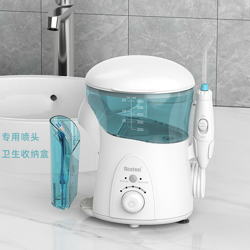 工厂OEM成人家用台式洗牙器 按摩脉冲双模式洁牙器跨境电动冲牙器