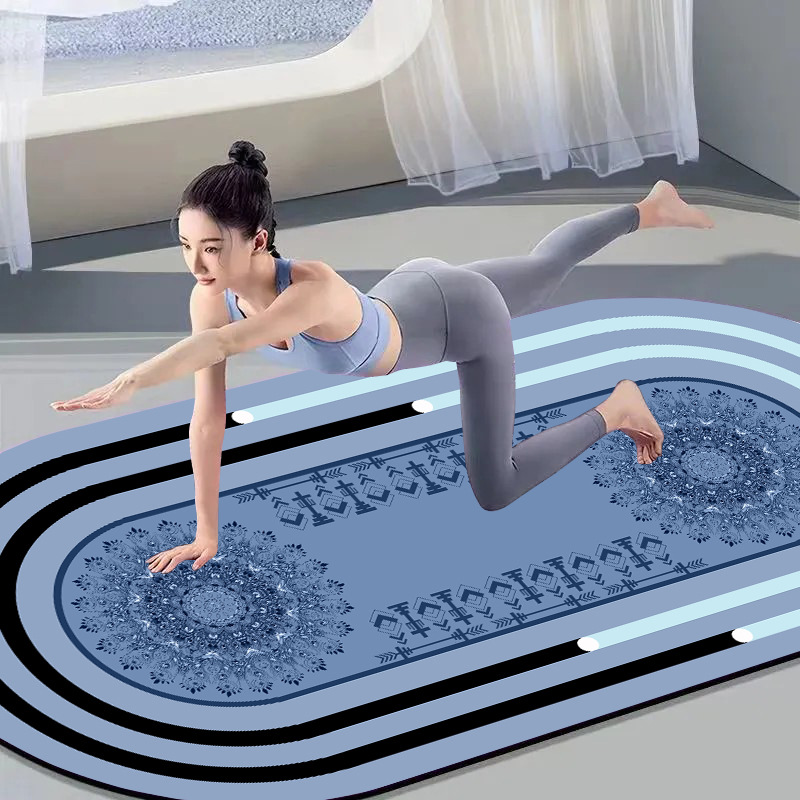 Soundproof Non-Slip Yoga Mat, Shock-Absorbing, Sweat-Absorbent, Thickened