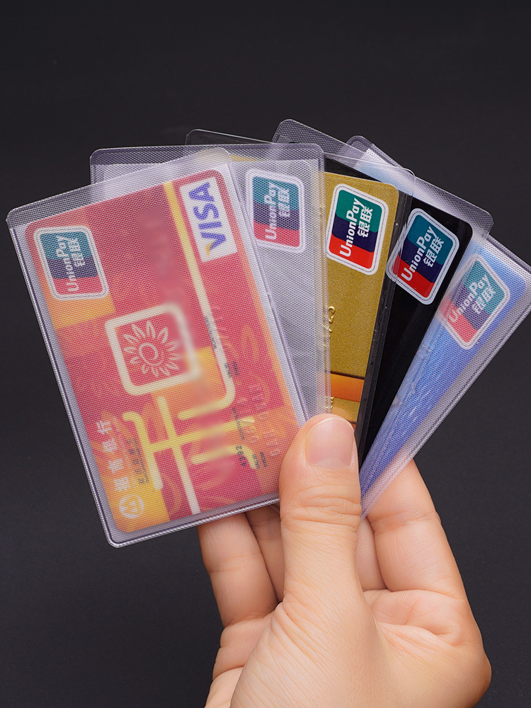 Transparent ID Card Holder, Waterproof Protective Cover, Anti-Magnetic Frosted Bank Card H