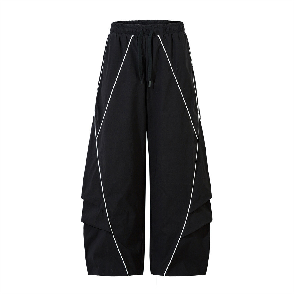 Loose-Fit Casual Boys' Pants with Ribbon Decoration