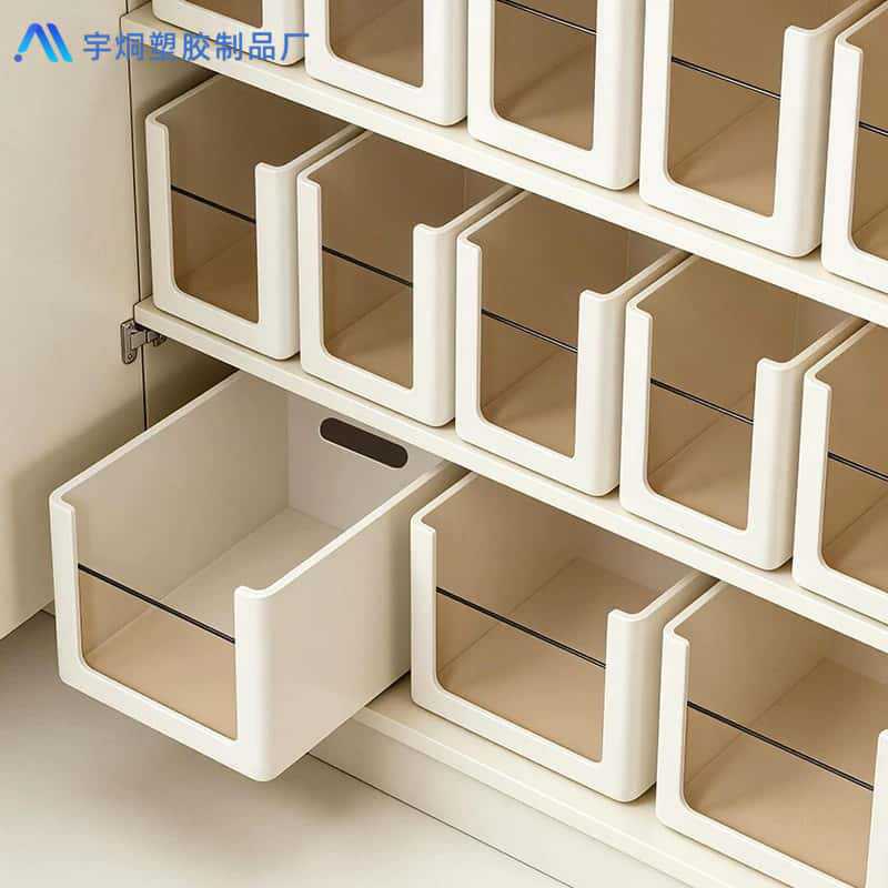 Rectangle plastic storage box for kitchen cabinet organization