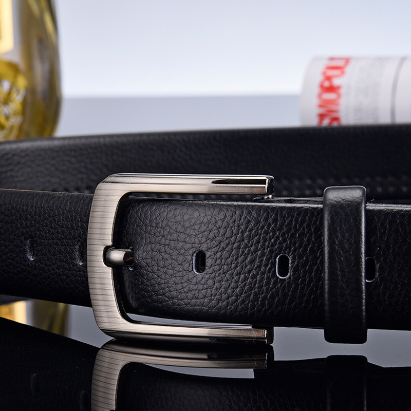 Men's Faux Leather Pin Buckle Belt, Decorative Fashion Style