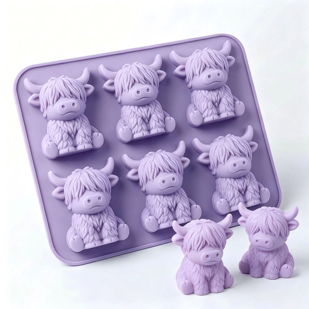 Silicone ice cube mold Yak Silikon-Eiswürfelform Miniatur Highland Cattle Silikon-Eiswürfelform - 12