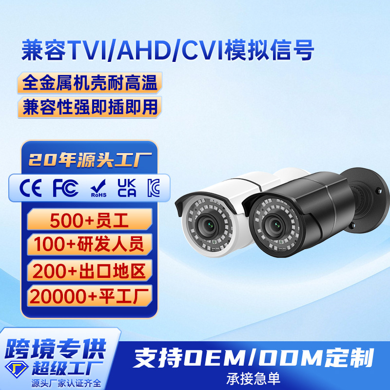 2-megapixel coaxial analog surveillance camera, waterproof - 1