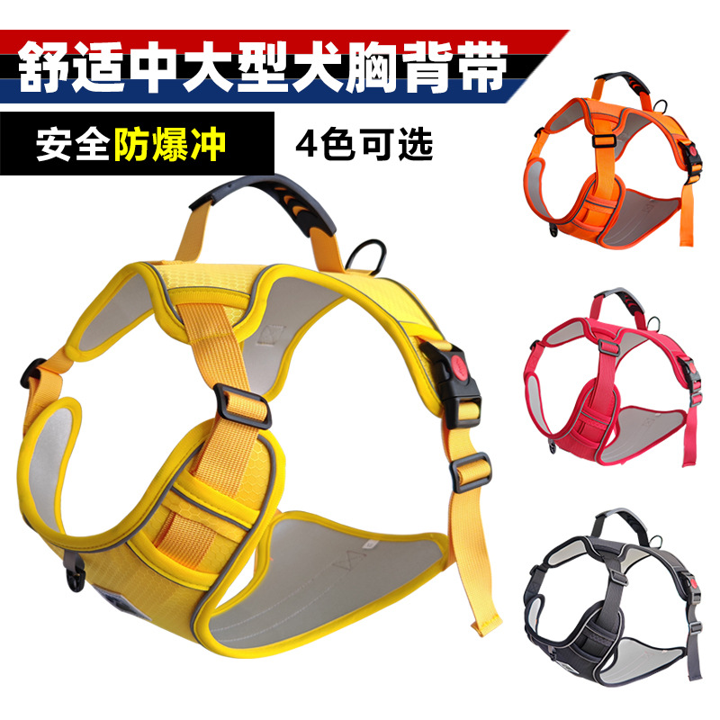 Adjustable Dog Harness with Retractable Leash for Pets