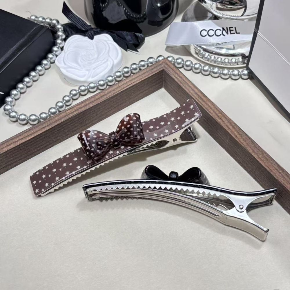 Acetate Original Hair Clip Premium Edge Clip Delicate Luxury Girl Hair Pin Korean Style Butterfly Back Head Duck Bill Clip - 2