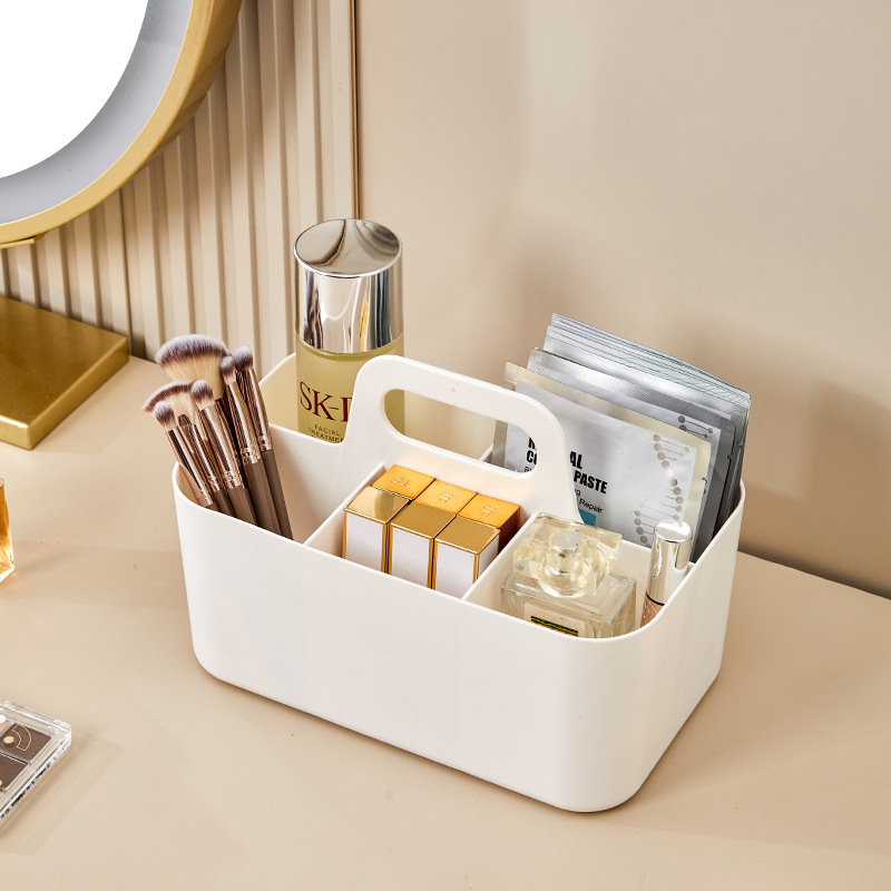 Desktop storage box multi-compartment, portable, home and office