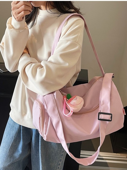 Sports yoga fitness bag 2025 new college student shoulder bag cute pendant-tipped crossbody bag popular travel bag - 3