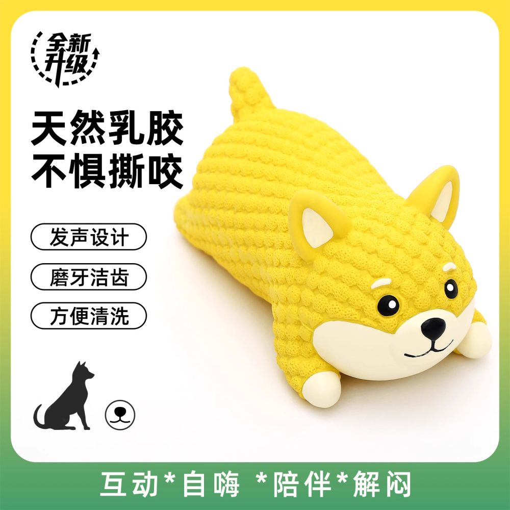 Latex Squeaky Dog Toy, Durable Chew, for Puppies and Large Breeds