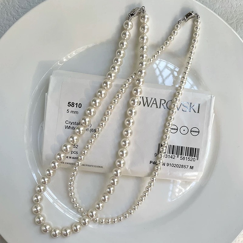Perlenkette Französisch elegant Schlüsselbeinkette
