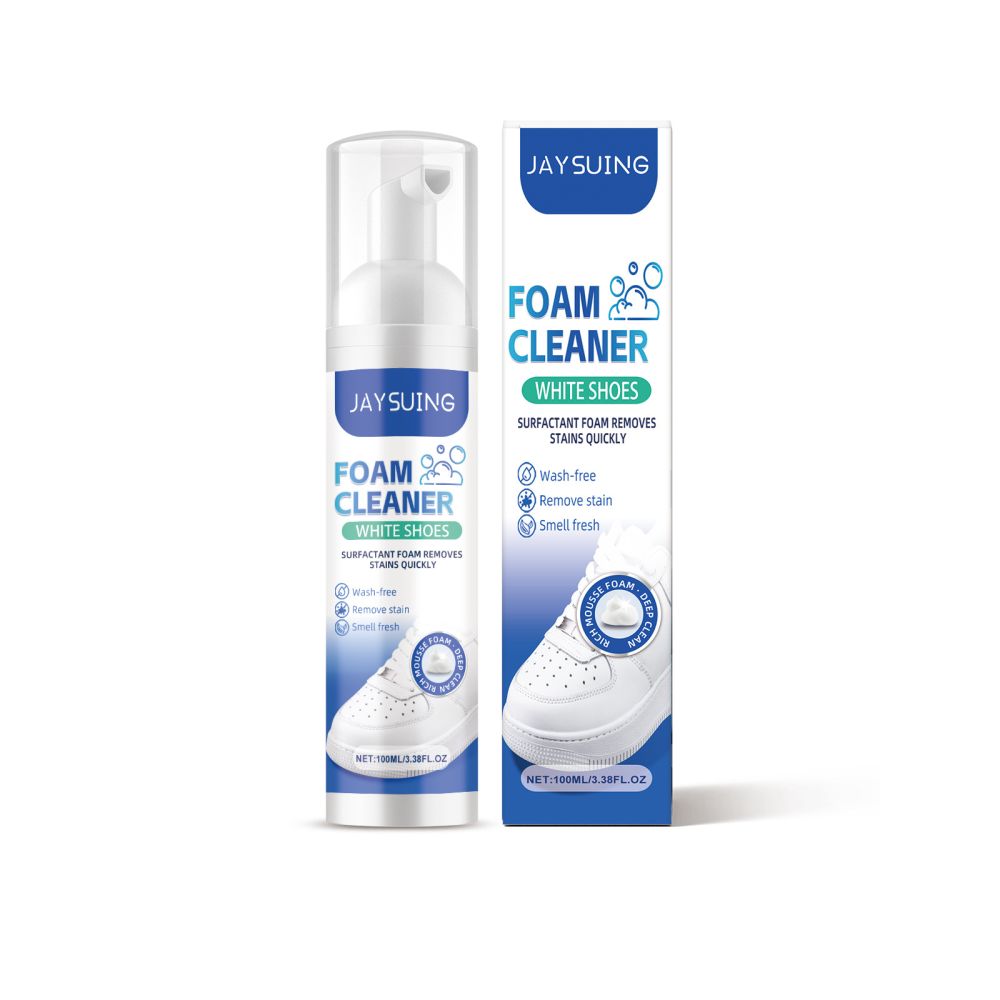 JAYSUING White Shoe Foam Cleaner Sneaker Stain Remover Upper Cleaning Waterless Whitening Shoe Cleaner