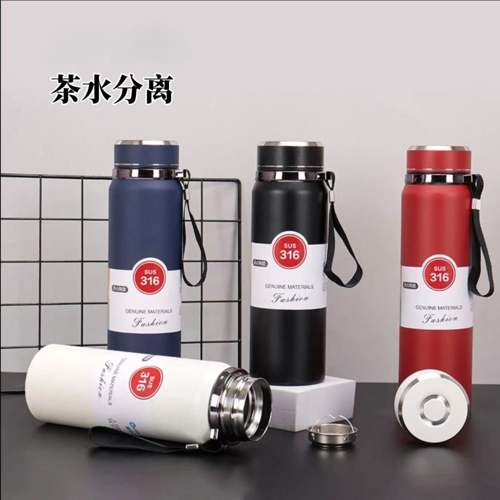 Stainless steel 316 thermos cup, large capacity tea and water separation tea cup, sports portable water heater, outdoor - 4
