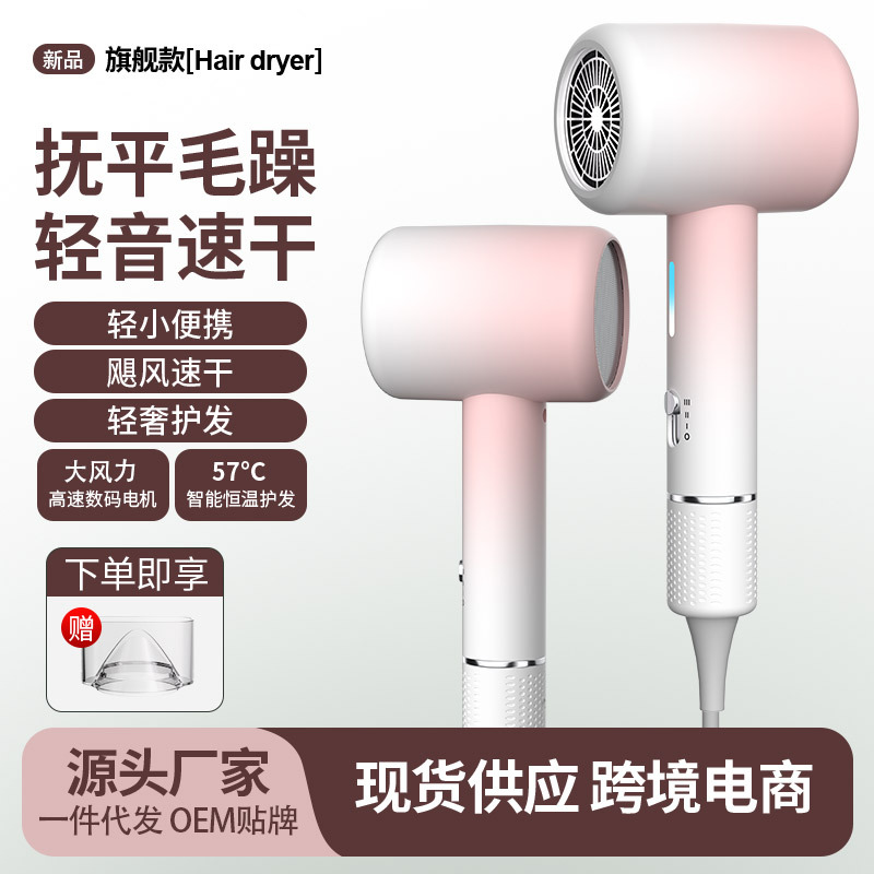 Foldable High-Speed Hair Dryer High Power Household Strong Airflow Hair Care Electric Blow Dryer Travel Hair Dryer Cross-Border Wholesale