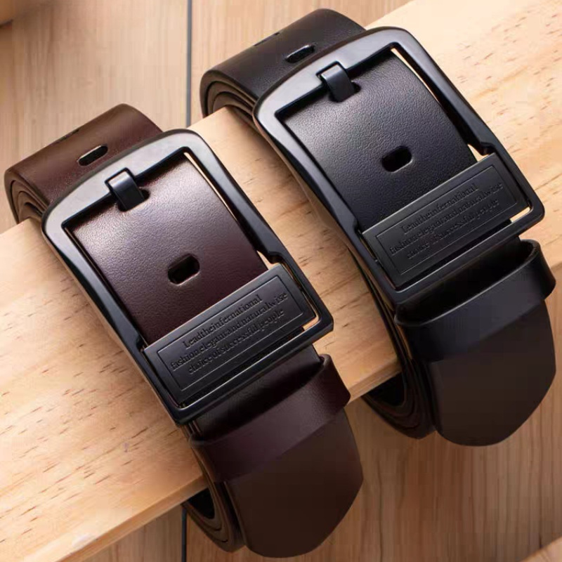 [TikTok Hot Product] Paul Men's Vintage Pin Buckle Cowhide Leather Belt Business Casual Youth and Middle-aged Belt Versatile Wholesale