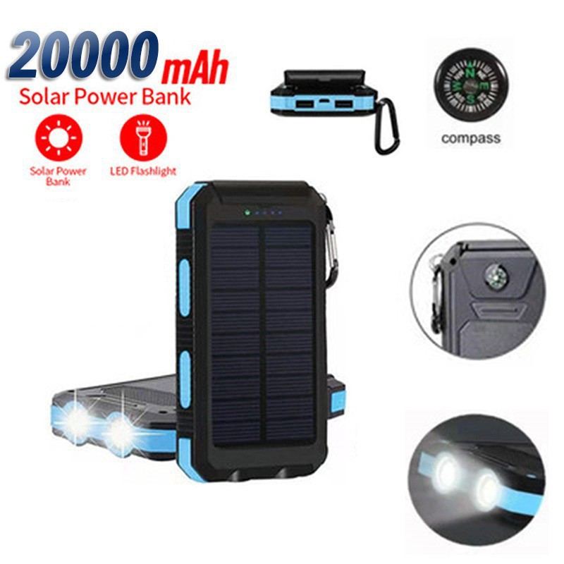 Miyi Grenzüberschreitender Außenhandel Amazon Bestseller Outdoor Solarenergie Powerbank 20000mah wasserdicht Kompass Stromversorgung - 4