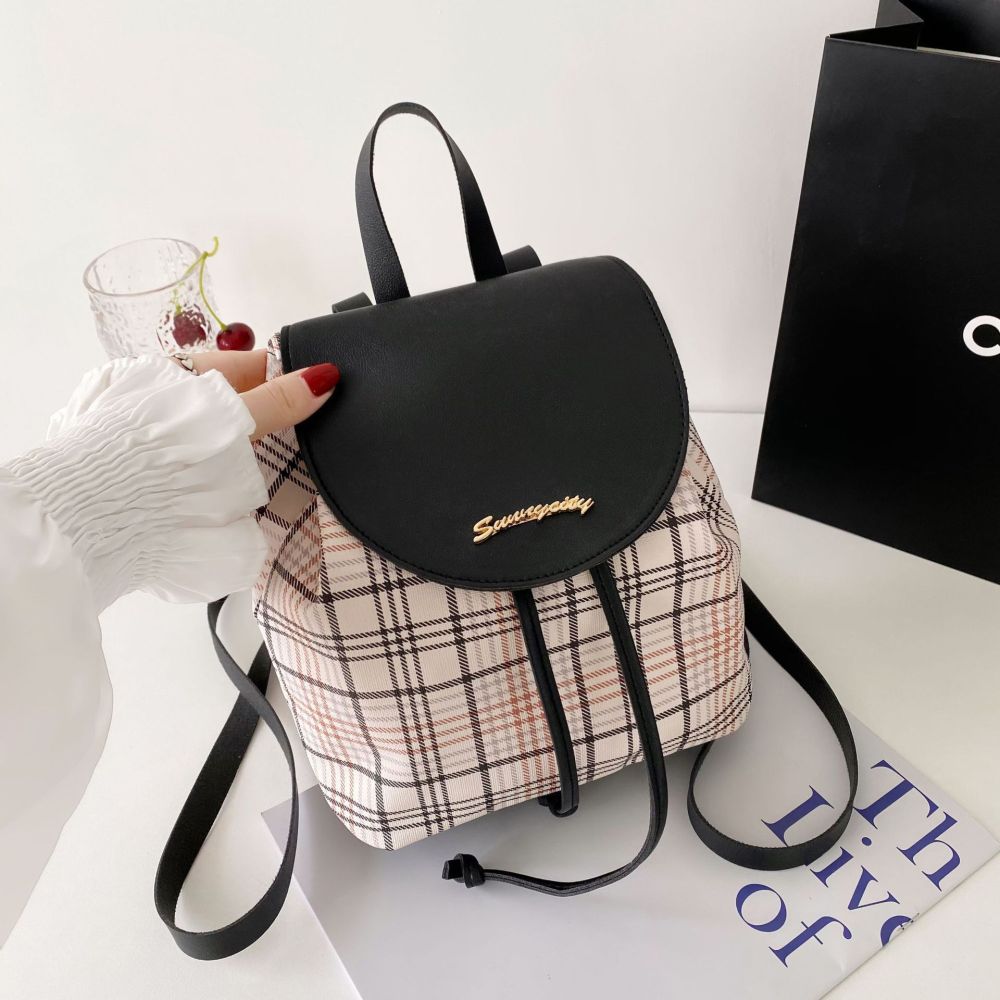 Women's mini bucket backpack, waterproof, Korean style
