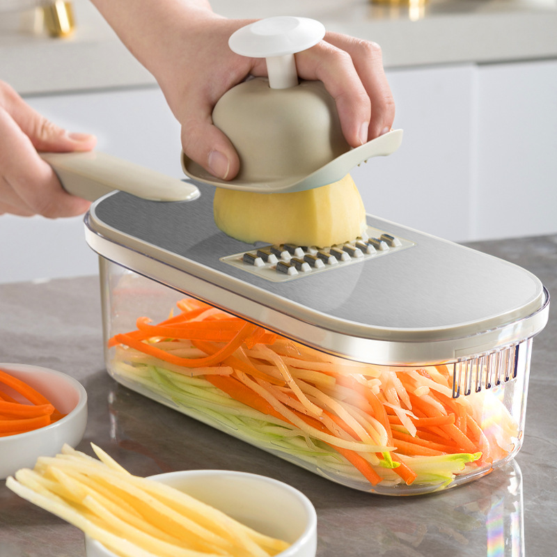 Vegetable cutter and grater, stainless steel, safe, multifunctional