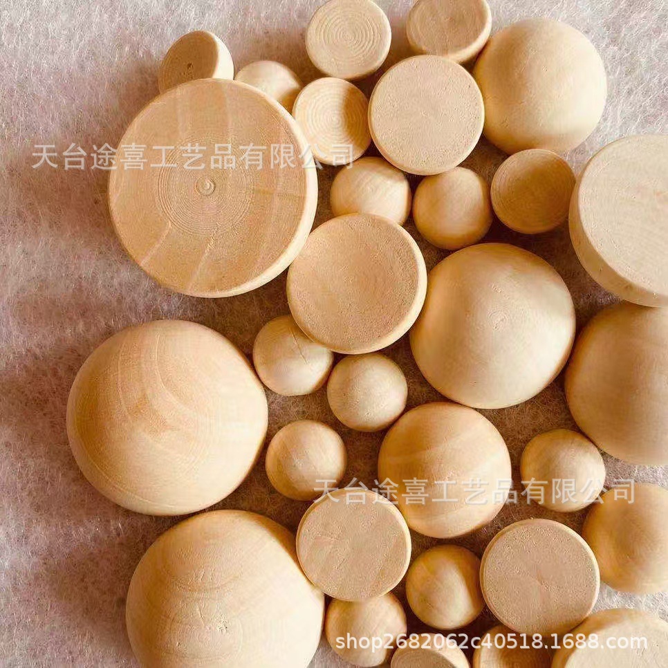 Yarım Yuvarlak Ahşap Boncuk, 1-70 mm, DIY Takı Yapımı İçin