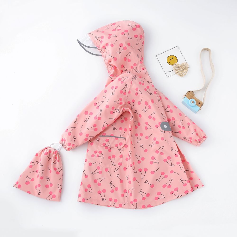 Hochwertige Kinderregenjacke in einem Stück für Jungen und Mädchen, Kleinkinder und kleine Kinder mit Schultasche, lange, wasserdicht, winddicht und schneefest Poncho