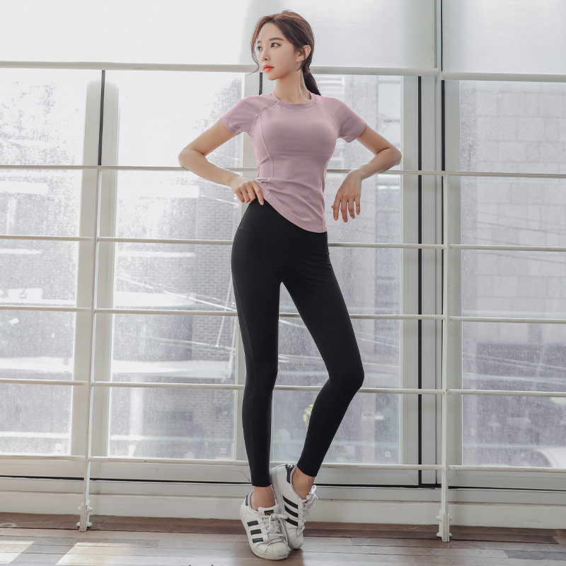 Women's Mesh Patchwork Fitness Set with Pants and Built-in Bra Liner - 1