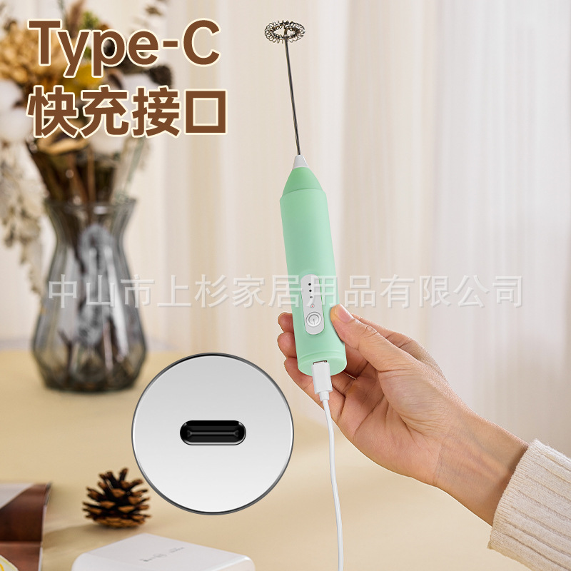 Electric egg beater, milk frother, coffee milk frother, home-type mixer, frothing stick, whipping attachment, milk frothing machine. - 5