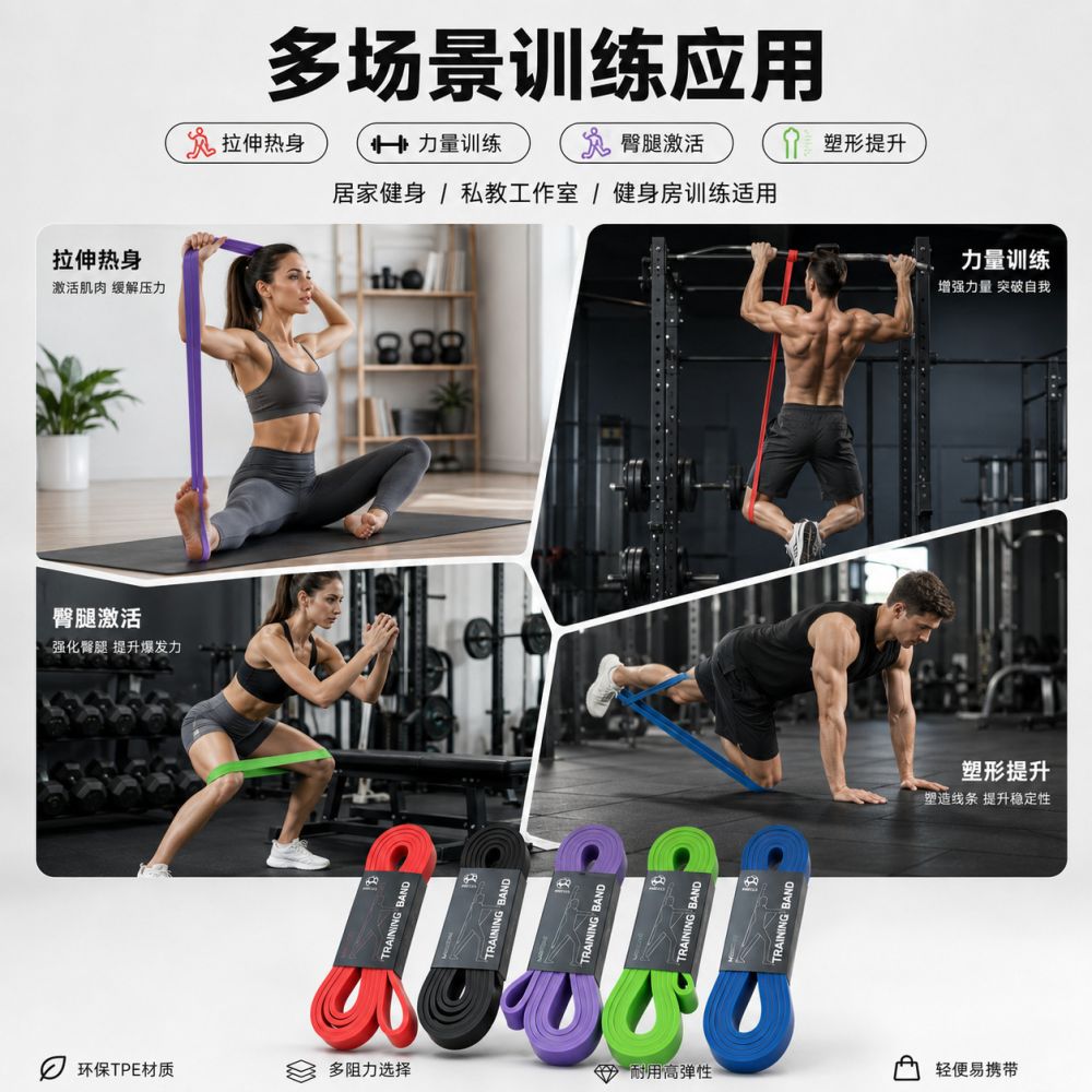 Yoga Resistance Band Pull-Up Assist Band Fitness Elastic Band Strength Training Stretch Band Squat Shoulder Workout