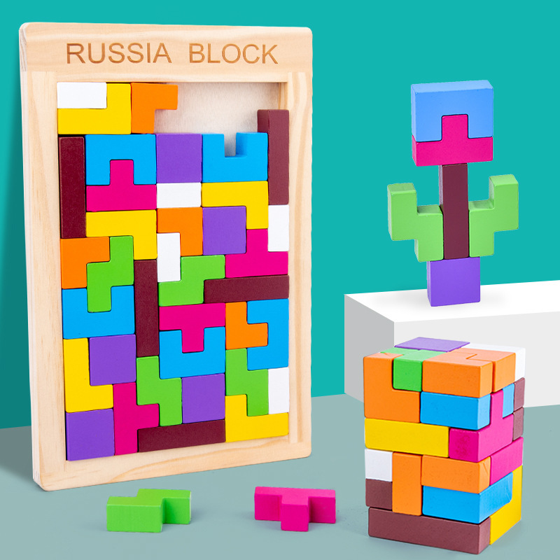 3D Tetris Büyük Yapı Blokları Çocuklar İçin Mantık Geliştirici Yapboz Oyuncak