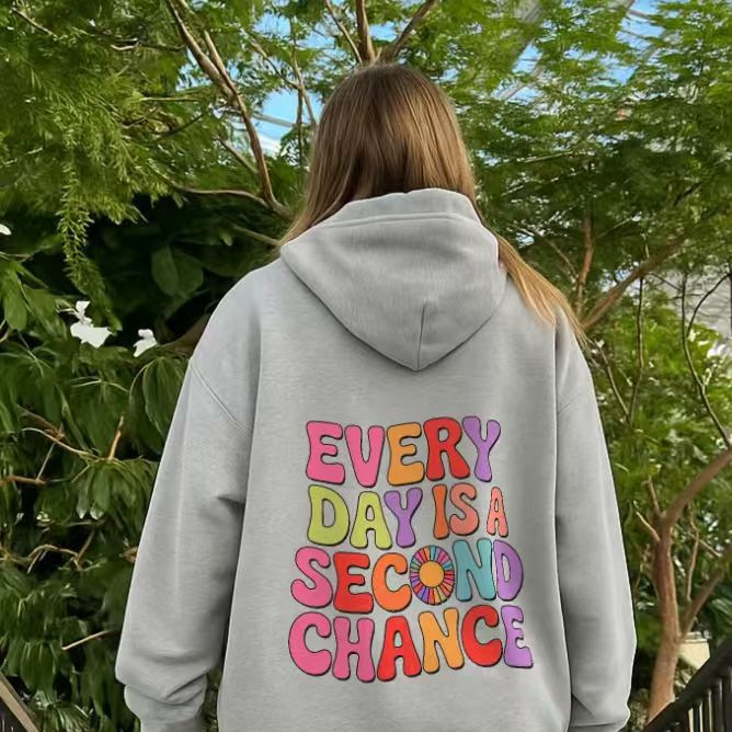 Cross-border foreign trade Amazon independent station spring/autumn new fashion letter print new style European and American women's printed hooded sweatshirt