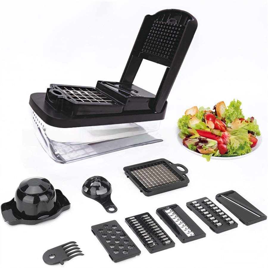 Multifunctional vegetable cutter set with potato peeler, shredder and slicer - 1