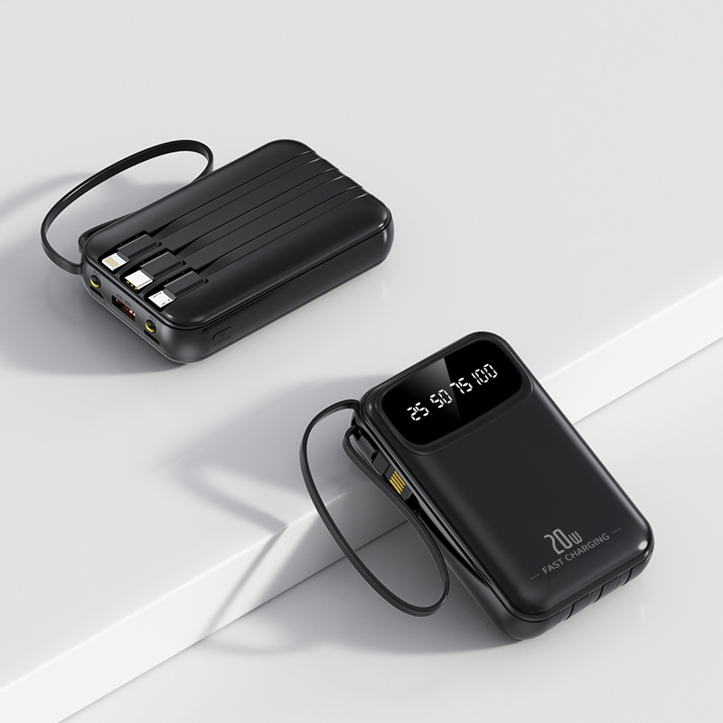Powerbank 20000mAh mit Super-Schnellladung, 3C-Zertifiziert, mit integriertem 4-in-1 Kabel, Mobile Power Bank mit großer Kapazität, anpassbares Logo - 7