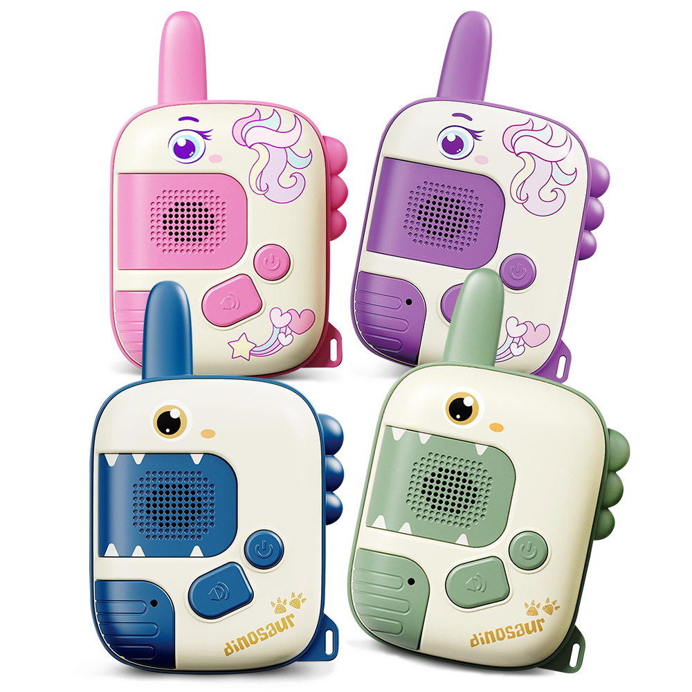 Kinder-Walkie-Talkie-Spielzeug, Dinosaurier- und Einhorn-Design