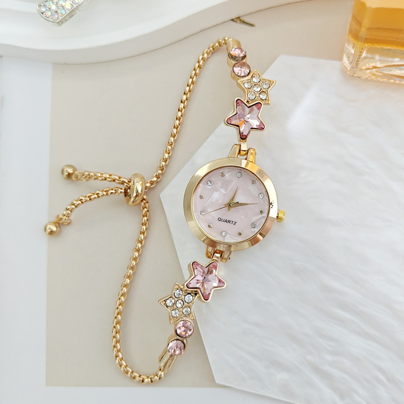 Women's bracelet watch, diamond, lightweight luxury, high-end, star design