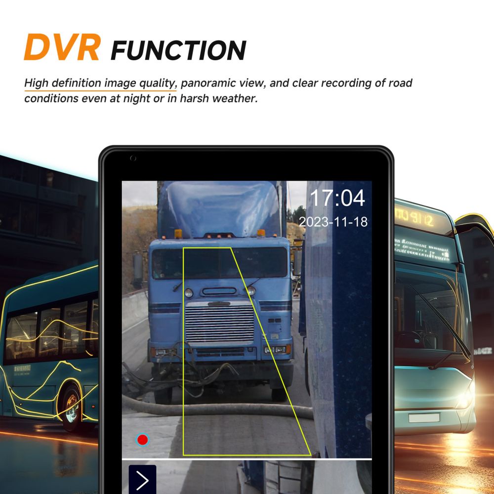 10.36 inch HD digital truck rearview mirror DVR with BSD