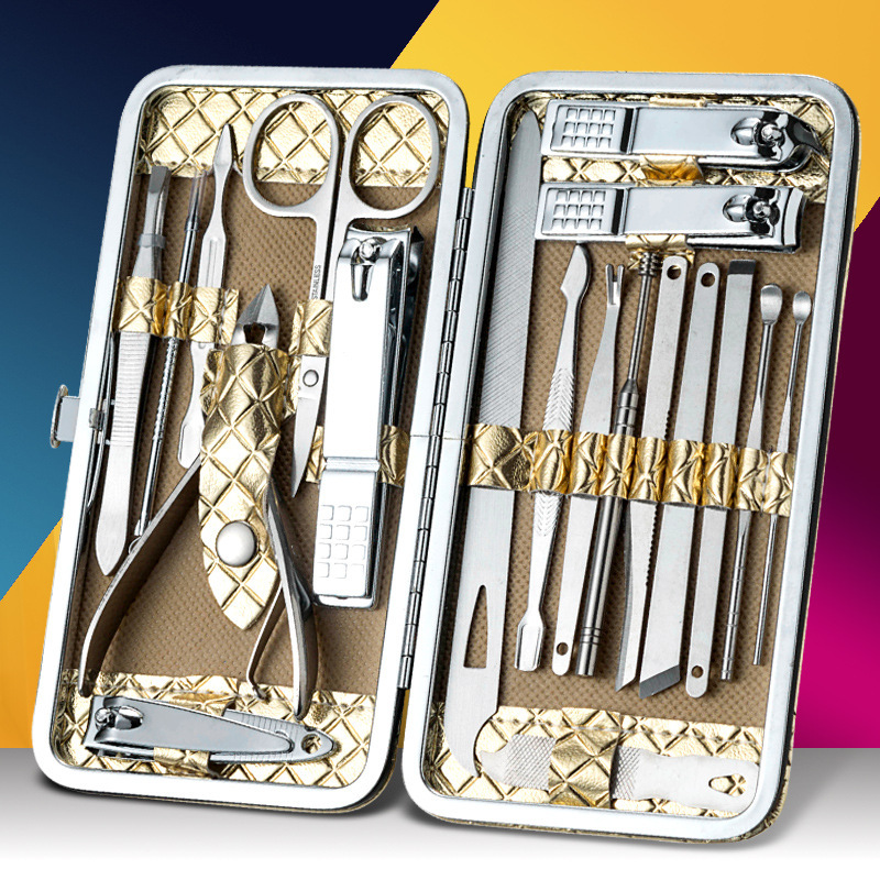 19-Piece Nail Clipper Set, Stainless Steel