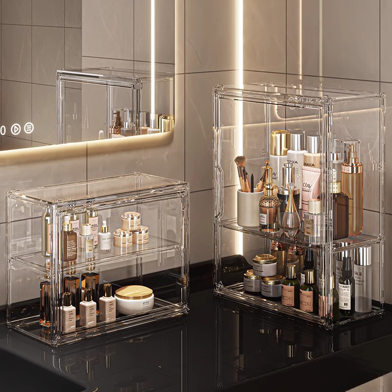 Cosmetic storage box, acrylic, dustproof, multilayer design