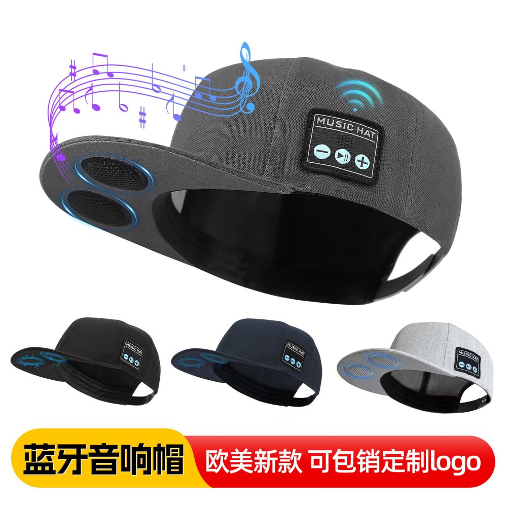 Grenzüberschreitende intelligente Bluetooth-Kopfhörer Sprachspitzmütze Outdoor-Sport Hip-Hop Street-Dance Sonnen-Baseballkappe Fabrikproduktion