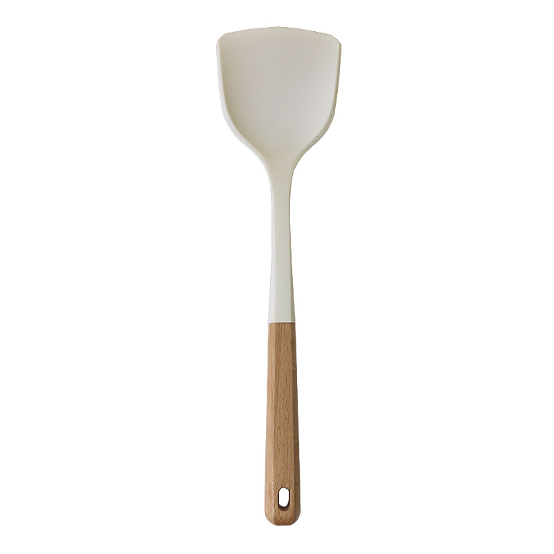 Silikon spatula ve kaşık 13 parçalı set yapışmaz silikon spatula süt beyazı gıda sınıfı silikon mutfak eşyaları seti satışa hazır - 7