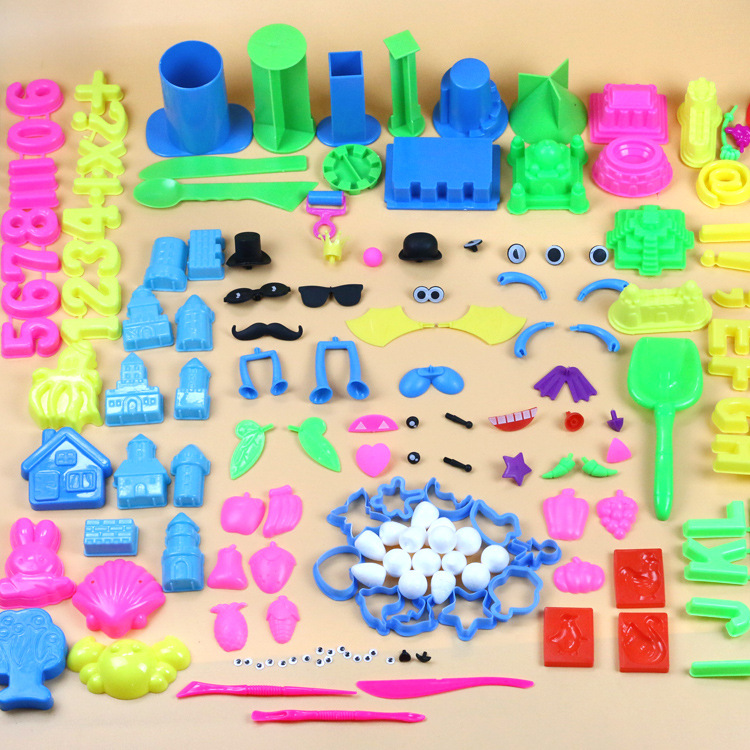 Kinder-Sand- und Knetformen-Set, Ultraleichte Modellierton-Formen mit Messer