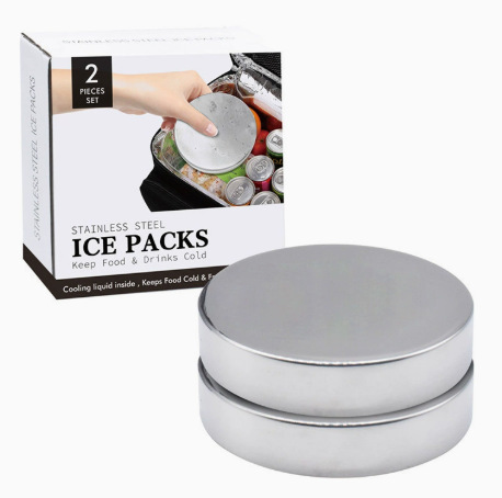 Cross-border Manufacturer Direct Supply In Stock Stainless Steel Ice Plate Ice Brick Ice Pack Lunch Box Insulated Cooler Bag Frozen Fresh-keeping Ice Tray - 12