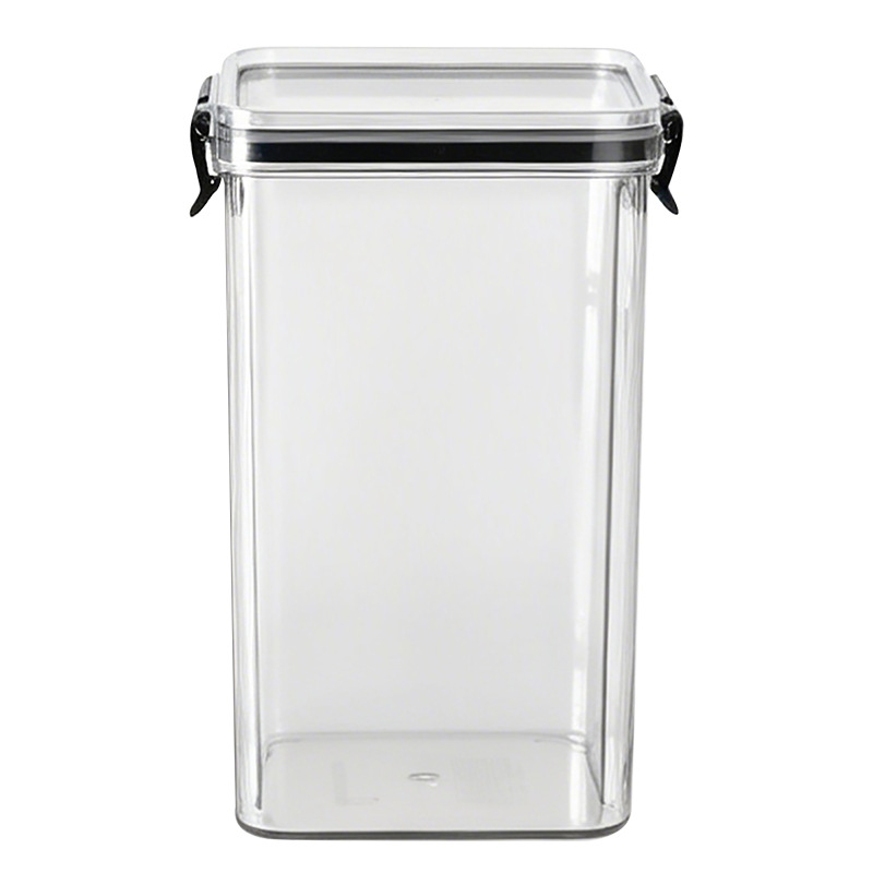 Food-grade transparent plastic lid square thickened storage jar, sealed grain storage jar - 5