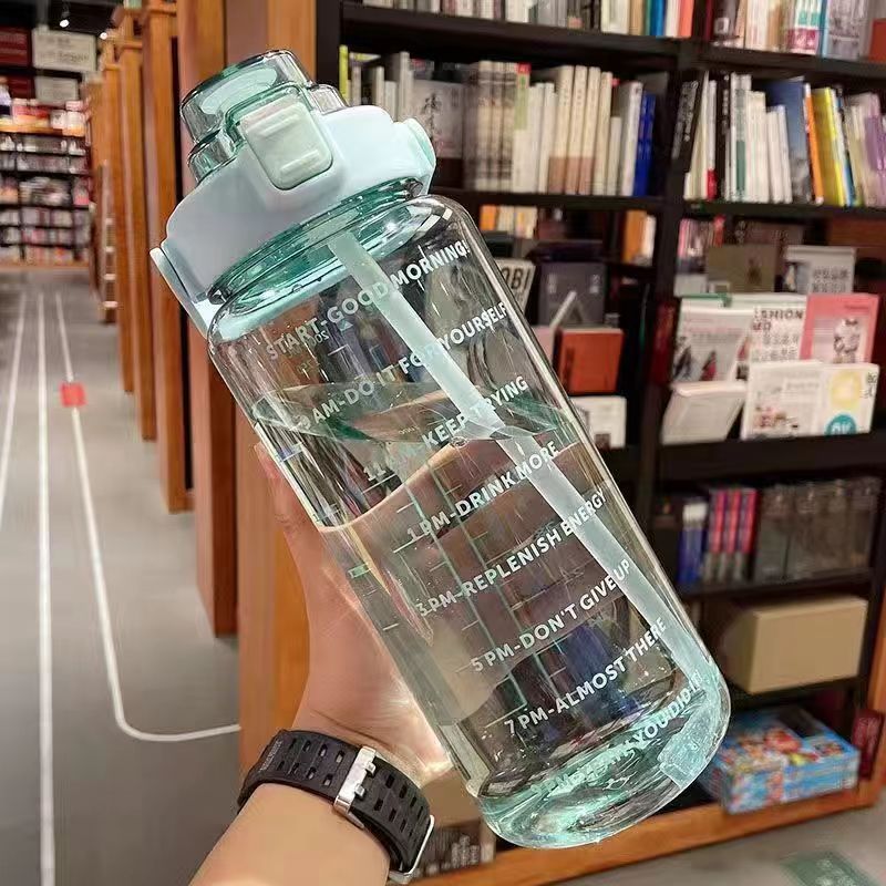 1 Adet Su Bardağı Süper Büyük Kapasiteli Yüksek Estetik Ton Ton Kovası Açık Hava Sporu Pipet Bardağı Yeni Model Ölçü Bardağı Isıya Dayanıklı Su Bardağı - 9