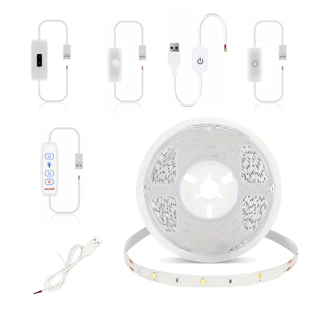 USB Touch Dimmer Switch for 2835 LED Strip 5V, Stepless Dimming