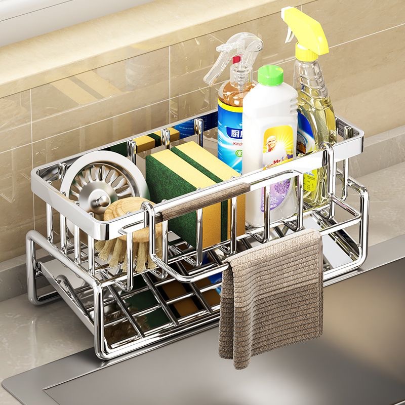 Stainless Steel Kitchen Rack, Thickened, Drainage Sink Organizer